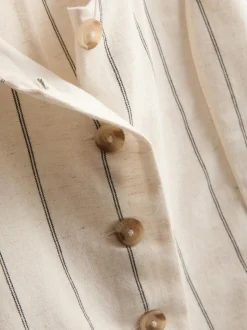 Chaleco con botones en mezcla de algodón