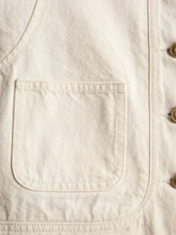 Chaleco corto con bolsillo delantero de algodón