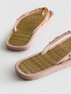 Chanclas con acabado efecto alga