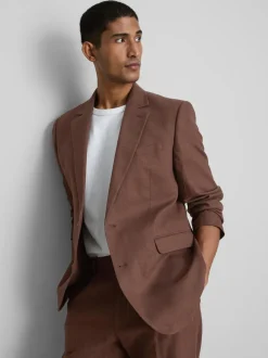 Chaqueta de traje en mezcla de lino de The Edit