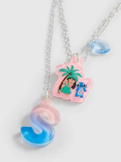 Collar con colgante e inicial de Stitch de Disney