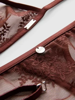 Conjunto de lencería triangular de encaje The Edit