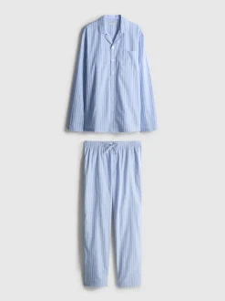Conjunto de pijama de manga larga a rayas