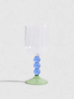 Copa de vino con tallo de burbujas