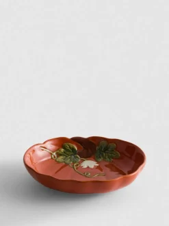 Cuenco para servir de cerámica con forma de calabaza