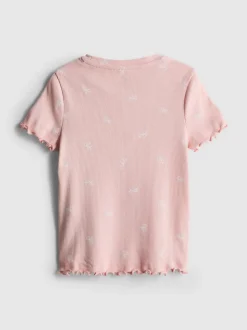 De 1,5 a 8 años | Camiseta de canalé estampada
