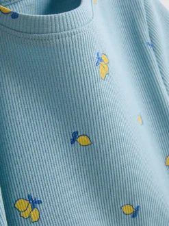 De 1,5 a 8 años | Camiseta de canalé estampada