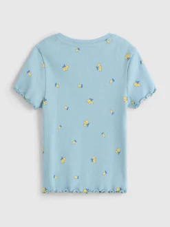 De 1,5 a 8 años | Camiseta de canalé estampada
