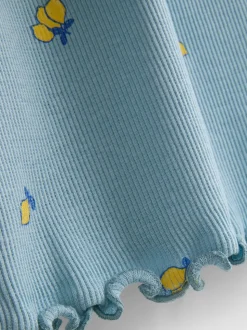 De 1,5 a 8 años | Camiseta de canalé estampada