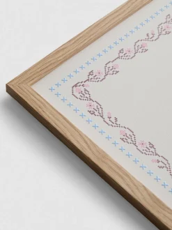 Decoración de pared efecto punto de cruz