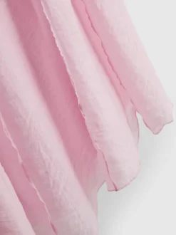Falda midi amplia con detalles de costuras