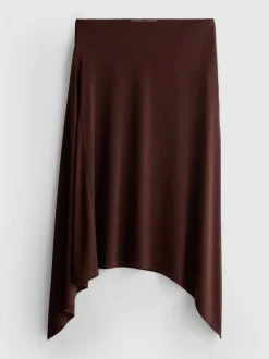 Falda midi con bajo tipo pañuelo
