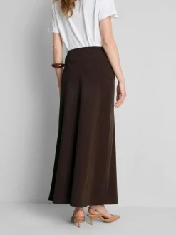 Falda midi con corte al bies