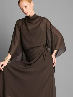 Falda midi con lazada