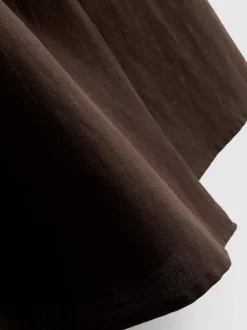 Falda midi con lazada lateral en mezcla de algodón