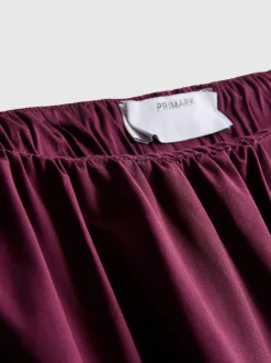 Falda midi de diseño abombado de algodón