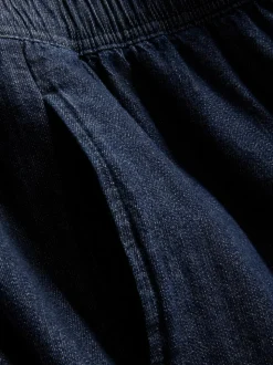 Falda-pantalón vaquera de pernera ancha