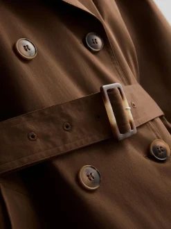 Gabardina midi de doble botonadura By Coleen