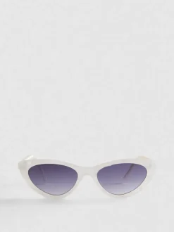 Gafas de sol estilo ojos de gato con perlas