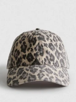 Gorra de béisbol con estampado de leopardo