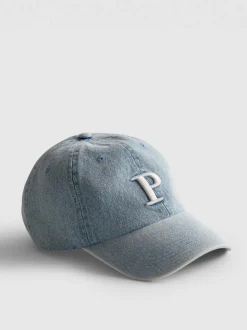 Gorra de denim con inicial