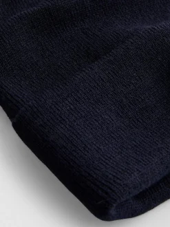 Gorro de punto con borde vuelto ancho