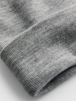 Gorro de punto con borde vuelto ancho