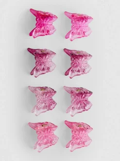 8 horquillas para el cabello en forma de mariposa