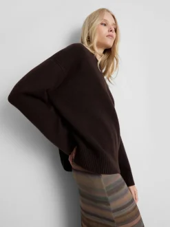 Jersey de cuello redondo con costuras By Coleen