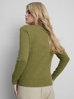 Jersey de punto con cuello de pico