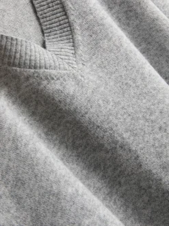 Jersey de punto con cuello de pico