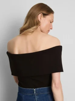 Jersey de punto con escote bardot