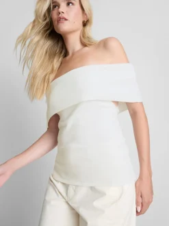 Jersey de punto con escote bardot