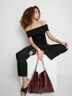 Jersey de punto con escote bardot