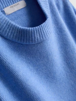 Jersey extragrande de cuello redondo en mezcla de lana