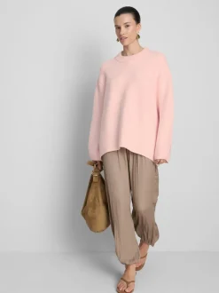 Jersey extragrande de cuello redondo en mezcla de lana