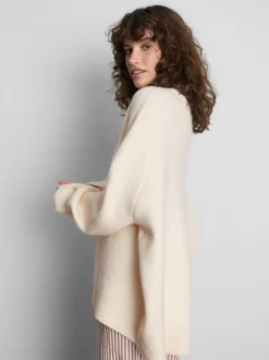 Jersey extragrande de cuello redondo en mezcla de lana