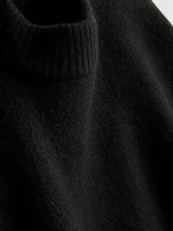 Jersey extragrande de cuello redondo en mezcla de lana
