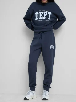 Joggers ajustados estampados en mezcla de algodón
