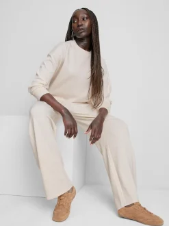 Joggers anchos en mezcla de modal