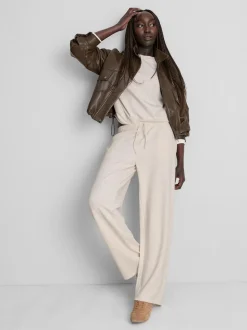 Joggers anchos en mezcla de modal