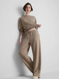 Joggers anchos en mezcla de modal