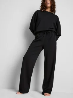 Joggers anchos en mezcla de modal