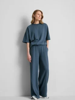 Joggers de pernera ancha con algodón