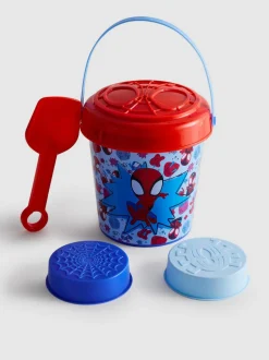 Juego de playa con cubo de Spider-Man de Marvel