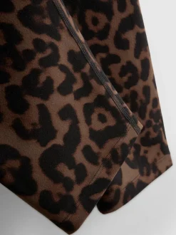 Leggings capri deportivos de leopardo