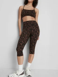 Leggings capri deportivos de leopardo