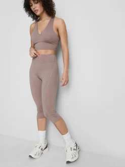 Leggings capri deportivos de talle alto