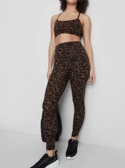 Leggings deportivos de leopardo de talle alto