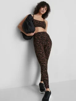 Leggings deportivos de leopardo de talle alto
